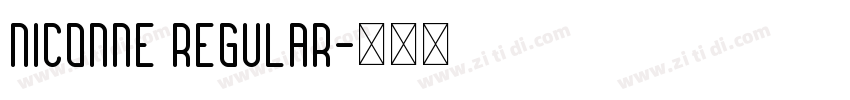 Niconne Regular字体转换
